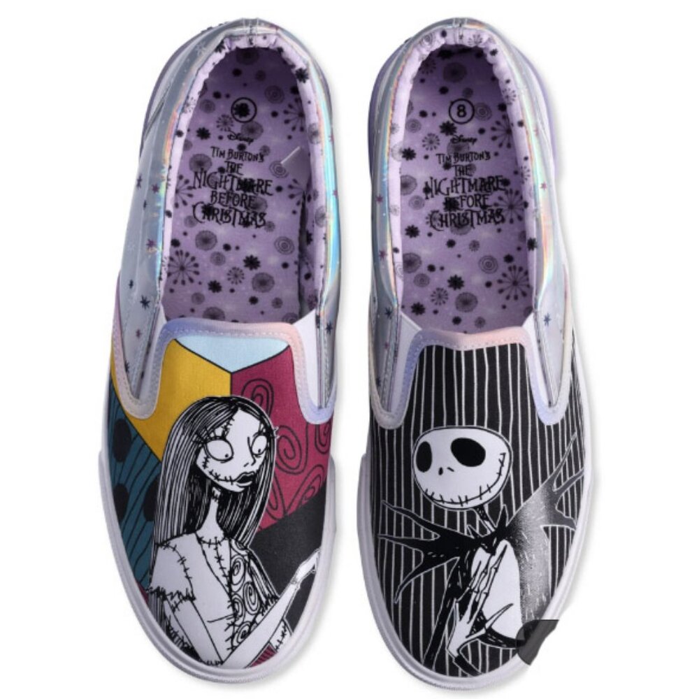 Nightmare Before Christmas Low Top Slip-On Sneakers